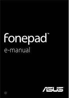 Asus Fonepad manual. Tablet Instructions.